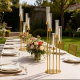 42.5in Gold Candle Holders for Table Centerpiece Candelabra Candlestick Holders Decor Wedding Centerpiece Table