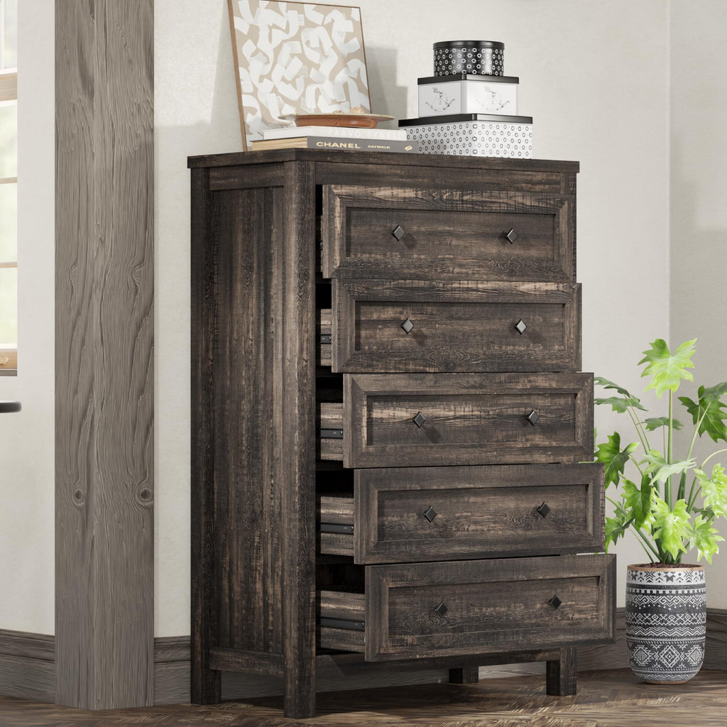 47"TallFarmhouseDresser, BedroomStorageChest, Oak