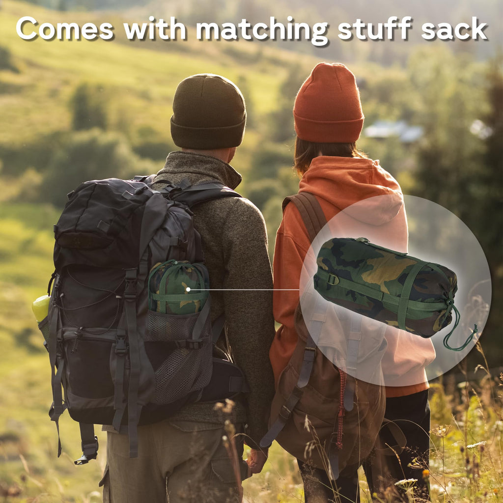 Woobie Blanket, Military Poncho Liner Camo Insulated Camping Woobie Blanket for Outdoor Hiking Survival Hunting