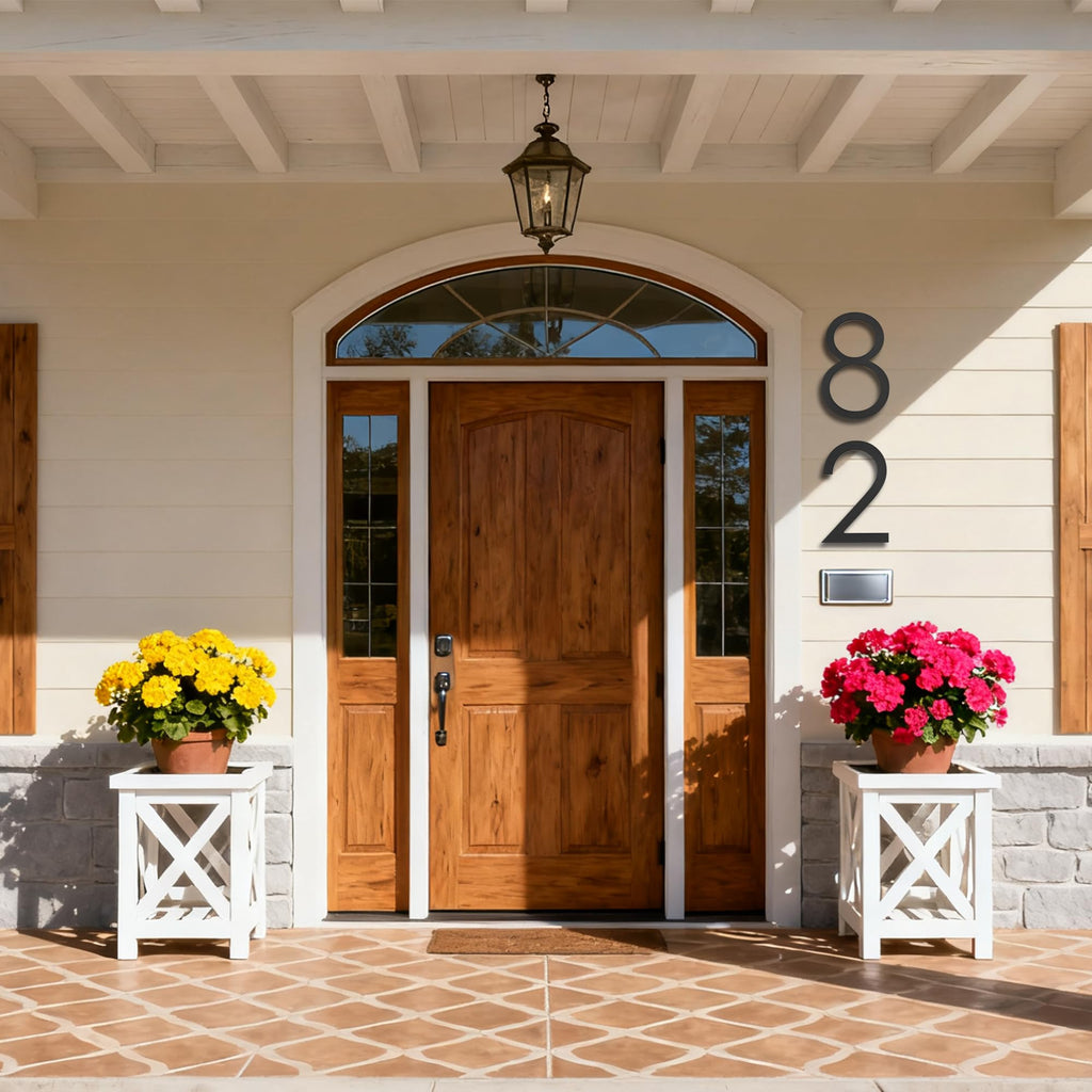 10 Inch Large house Numbers for Outside Modern Metal Black Address Number 5