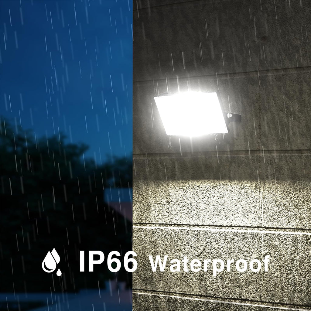 80W LED Flood Lights Outdoor, Super Bright Security Light, 6500K Daylight White, Outdoor Floodlight, IP66