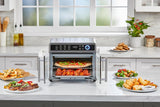 Crisp 'N Bake Air Fryer Toaster Oven Combo, 12 in 1 Countertop Convection Oven Cooks Food Fast, Fits a Whole Pizza or