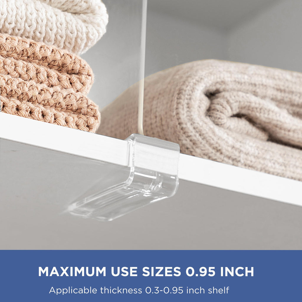 12 Inches Tall [Extra Tall Version] Clear Shelf Dividers, 6 Pack Purse Organizer for Closet Perfect for Sweater