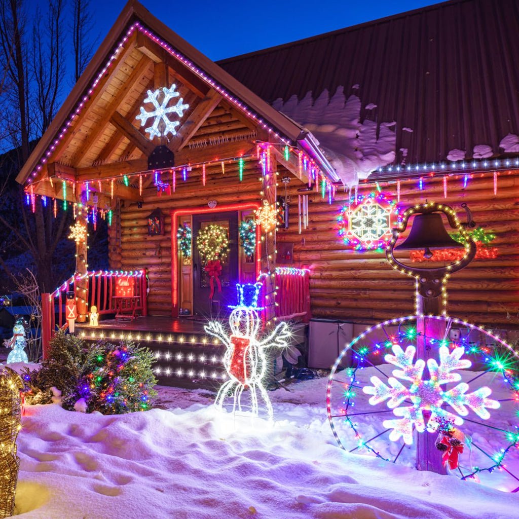 66Ft LED Rope Lights Outdoor, String Lights Plug in with Remotes