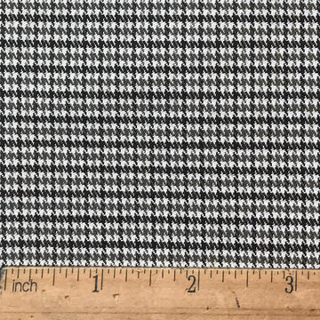 72x59 Inch Brown & White Stretch Houndstooth Fabric Medium Weight