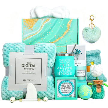 Self Care Gifts Baskets Women, 16PCS Get Well Soon Gift Box Relaxing Spa Set Care Package for Birthday, Valentines
