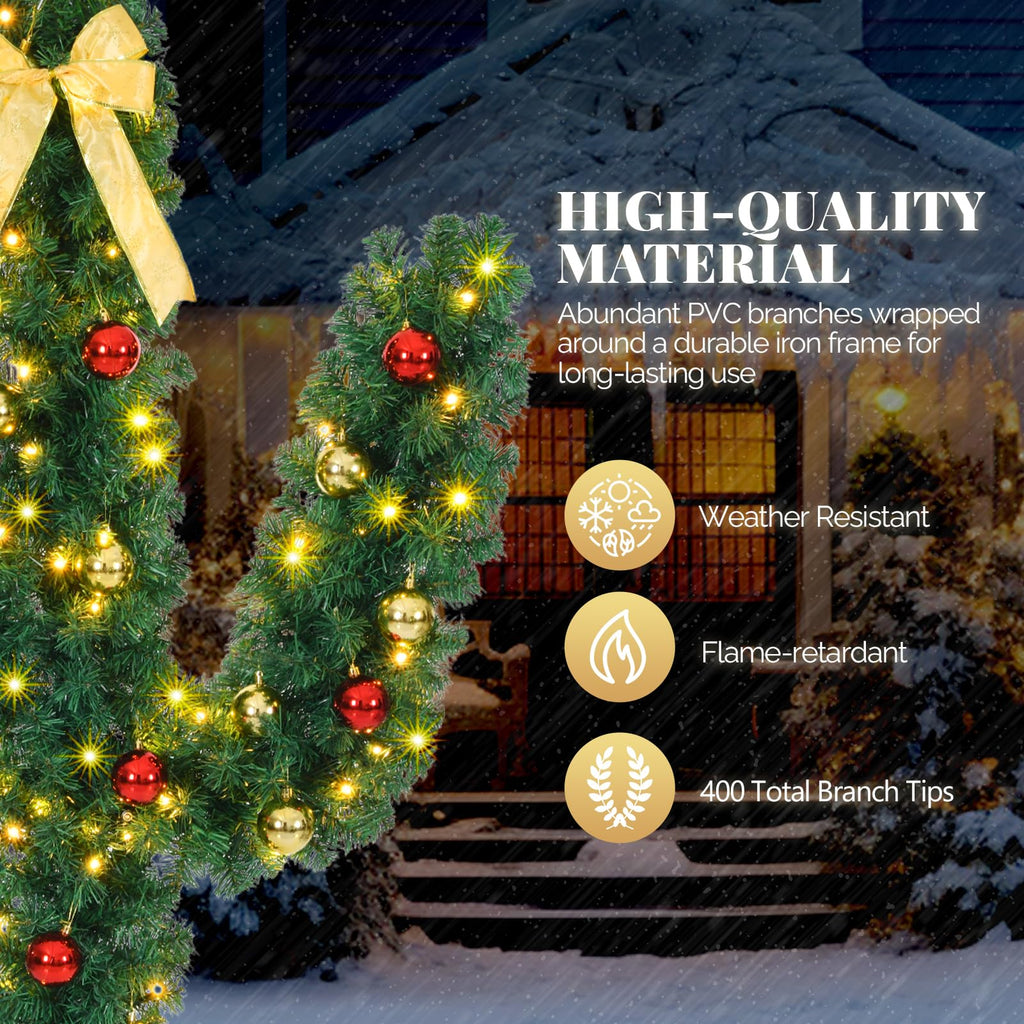 5ft Pre-lit Cactus Christmas Tree, 110 LED Lights, 400 Tips