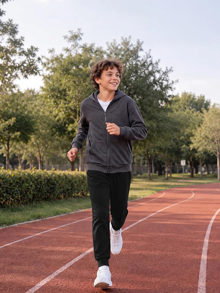 4 Pack Boys Sweatpants Athletic Joggers Pants for Youth Kids