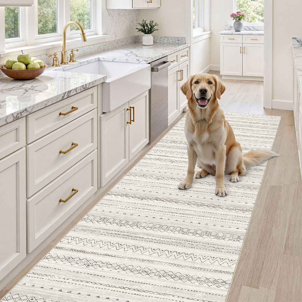 Hallway Runner Rugs Washable Boho Moroccan Soft Rug
