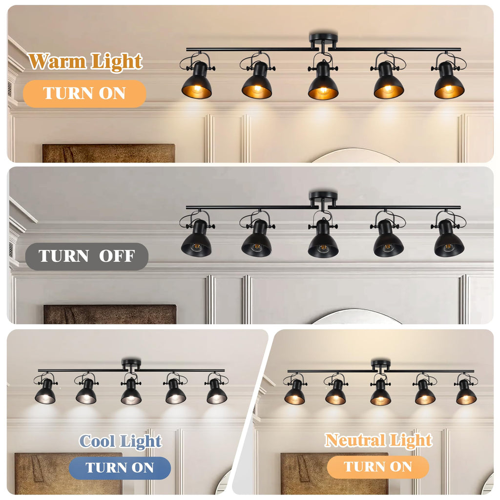 Track Lighting Fixtures Ceiling Black Track Lights 47.24"