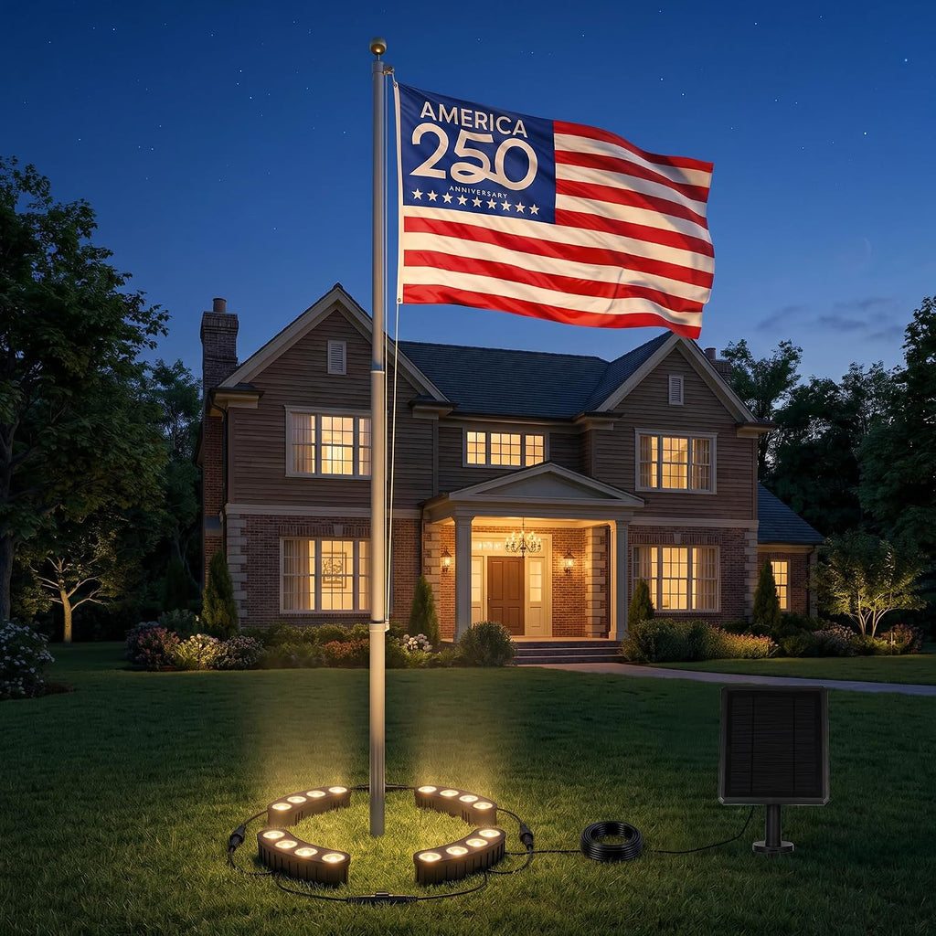 Solar Tree Lights, Upgraded Solar Spot Lights Outdoor, Warm White | 8.3*7.2in Large Solar Panel with USB Port, 16 COB
