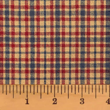 American Heritage 3 Navy Blue & Red Homespun Cotton Plaid Fabric by - Sold by The Yard