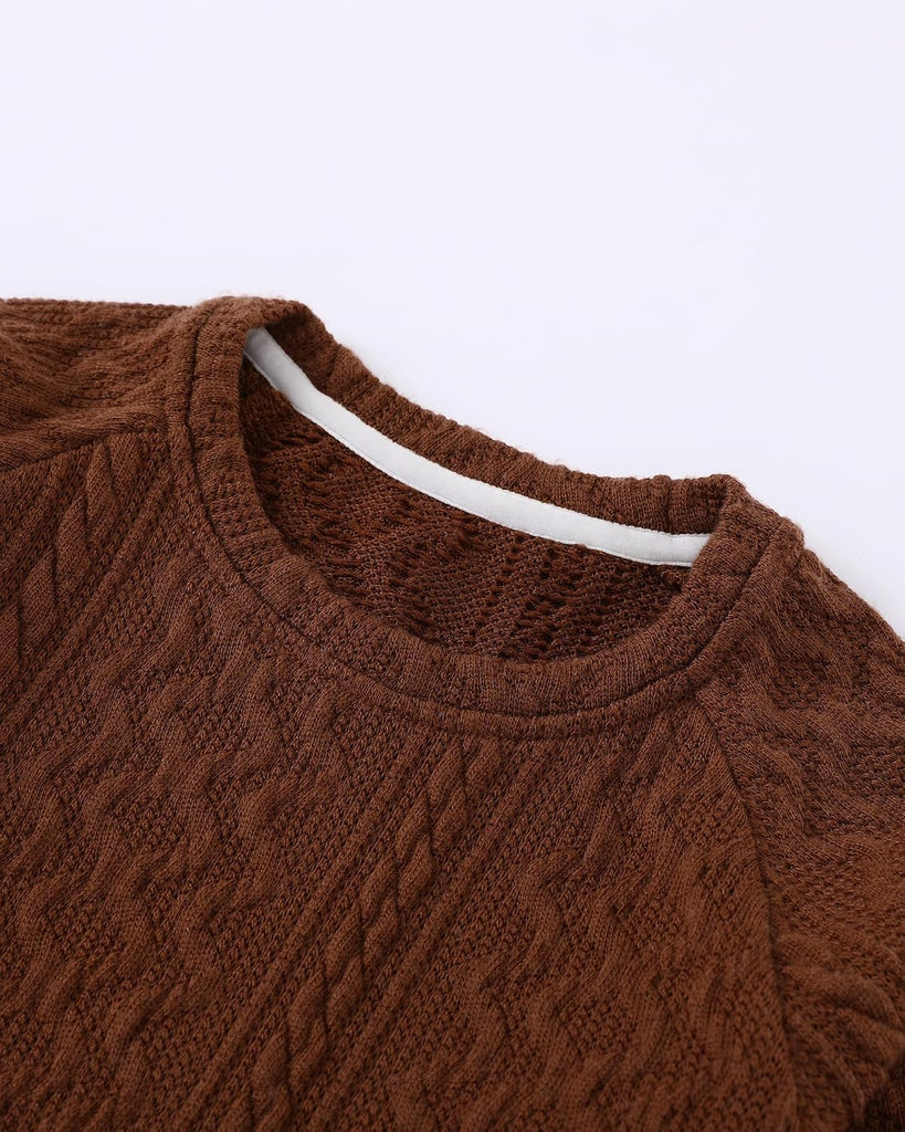 Dresses Cable Knit Twofer Pleated Fall Winter Dress