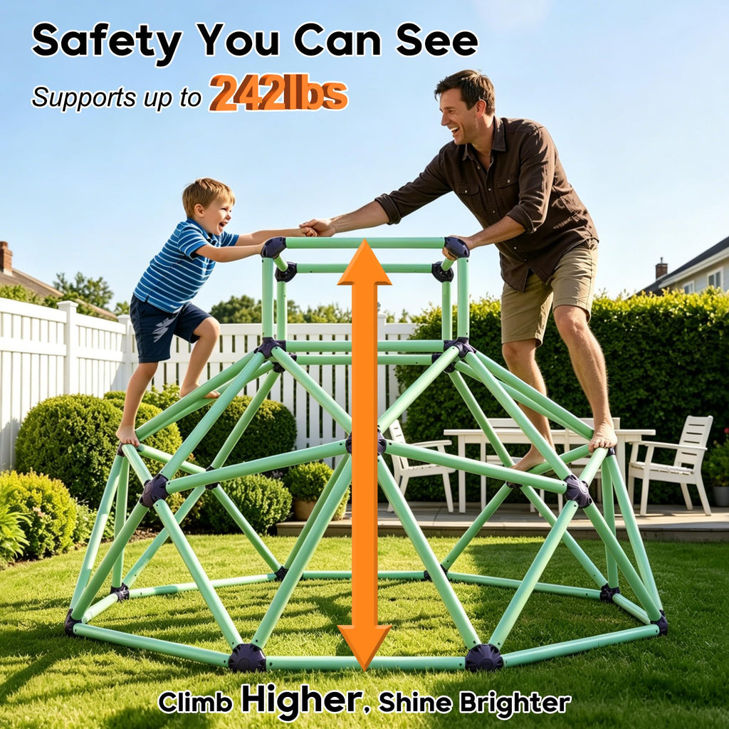 Climbing Dome Sturdy & Portable, Jungle Gym Enhances Agility Coordination Motor Skills, Monkey Bars for Backyard