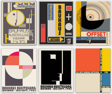 Bauhaus Aesthetic Room Décor - Abstract Wall Art Bauhaus (8 x 10)