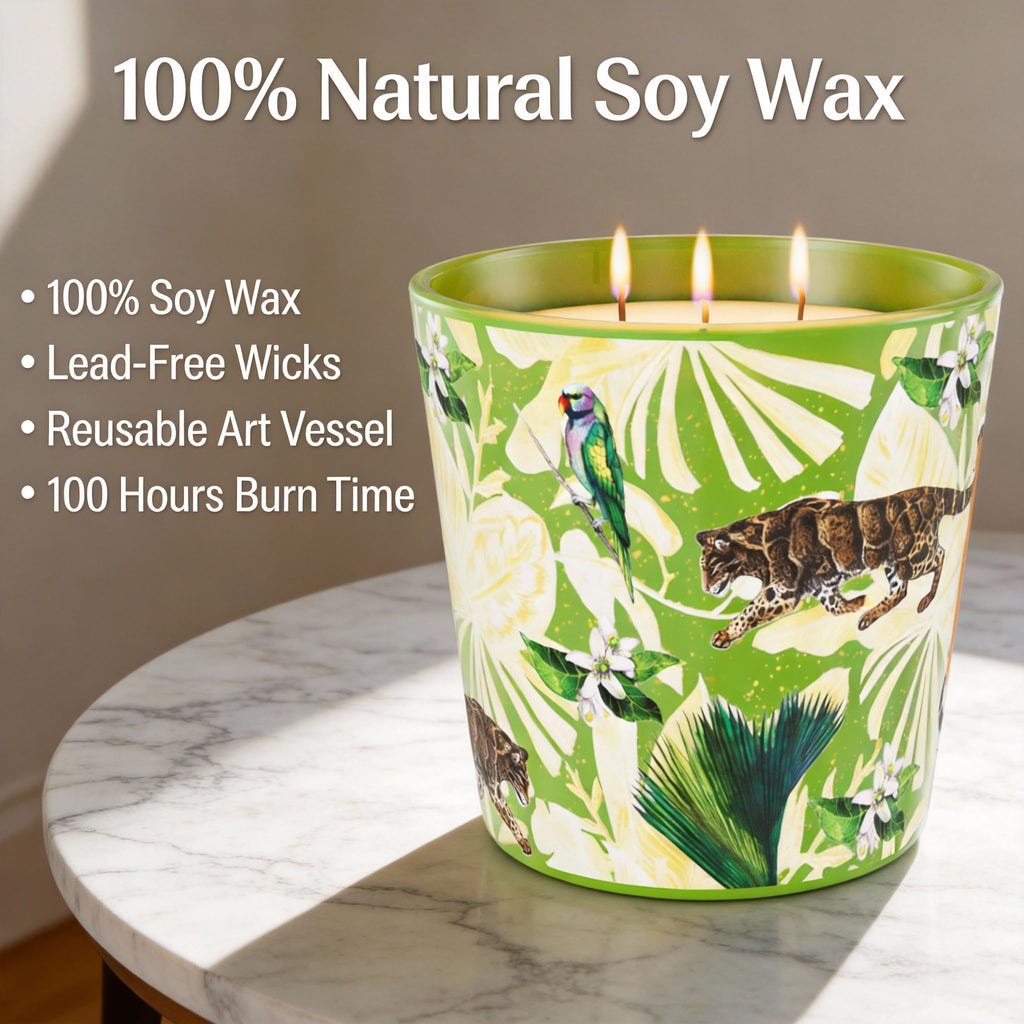 Verbena Fig Leaf Soy Candle, 30oz 3-Wick