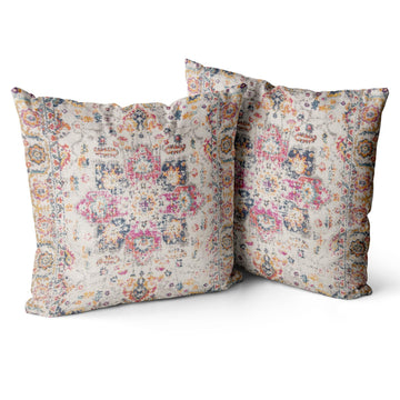 Boho Throw Pillow Covers 26x26 inch Set of 2 Burnt Yellow Terracotta Rust Colored Throw Pillows Double Sided Boho