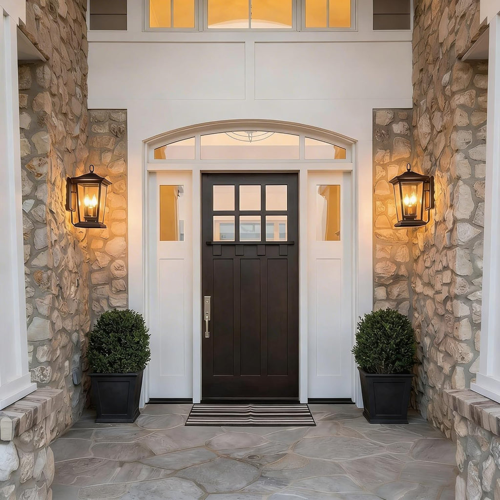 Outdoor Wall Lantern, Large Exterior Waterproof Wall Sconce Light Fixture