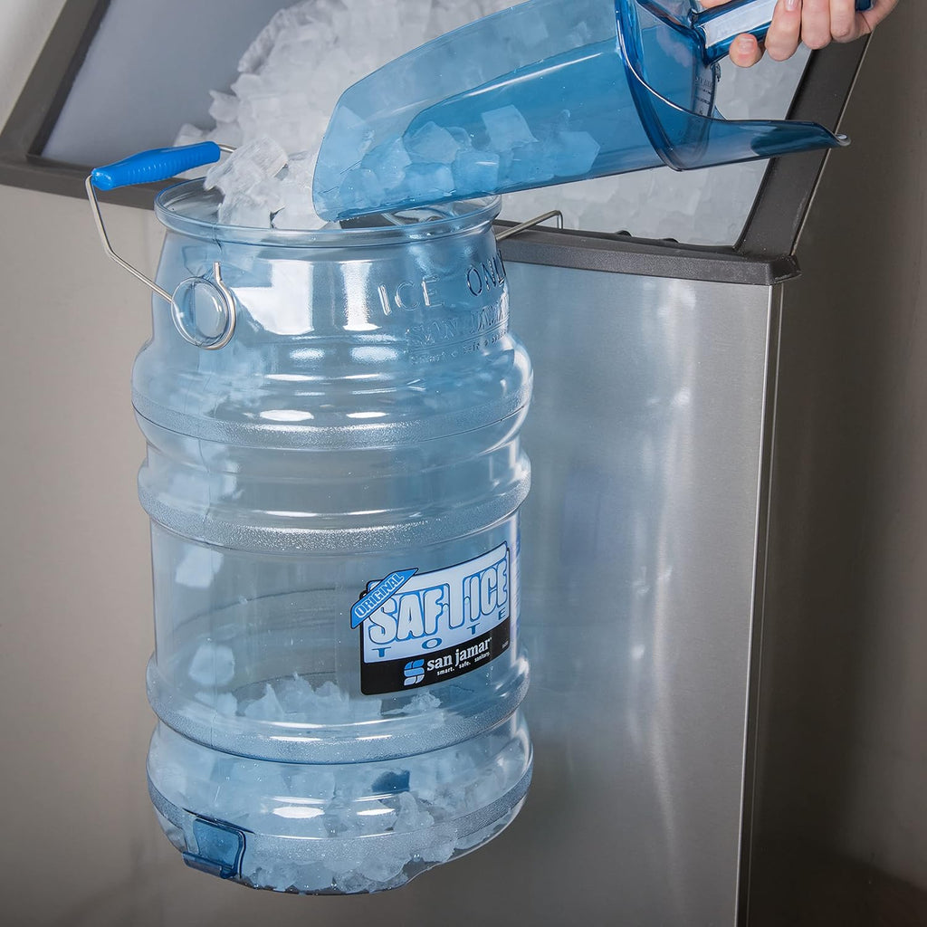 Ice Bucket, Saf-T-Ice, 6 Gallon, Tri-Grip Handle and Hook, Blue