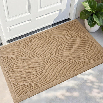 Front Door Mat Outside Entrance, Absorbent and Dirt Resistant Welcome Mat Indoor Outdoor, Non-Slip Backing Entry Mat