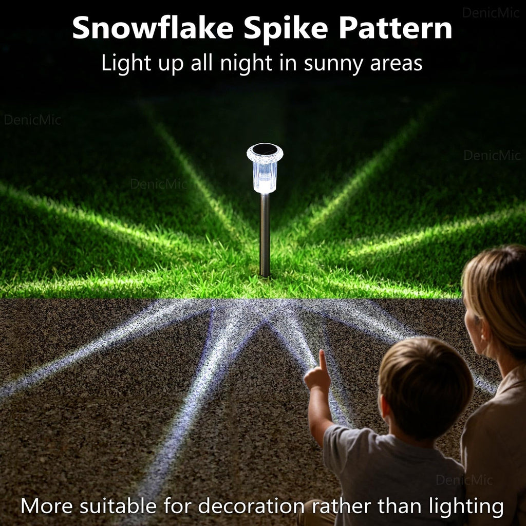 Solar Lights Outdoor Waterproof 10 Pack Pathway Lights Cool White