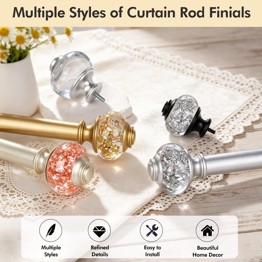 Curtain Rods for Windows 66 to 120, Rose Gold