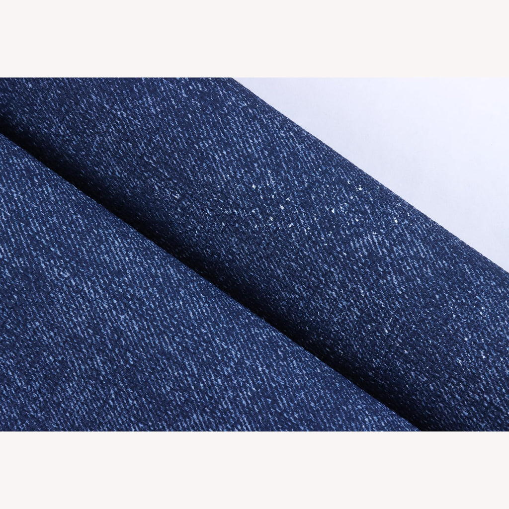 Jeans Fabric Texture Faux Leahter Sheets Solid Leather Fabric Sheets 12" x 53" (30cm x 135cm) Inch Large Size for Pad