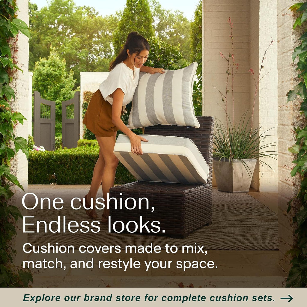 Outdoor Heritage Deep Seat Cushion Cover, 24 x 23 | Bone Replacement Chair Cushion Cover, Water & Fade Resistant