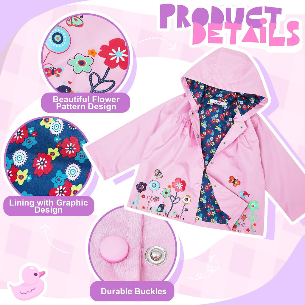 2 Pcs Toddler Raincoat Boot Set