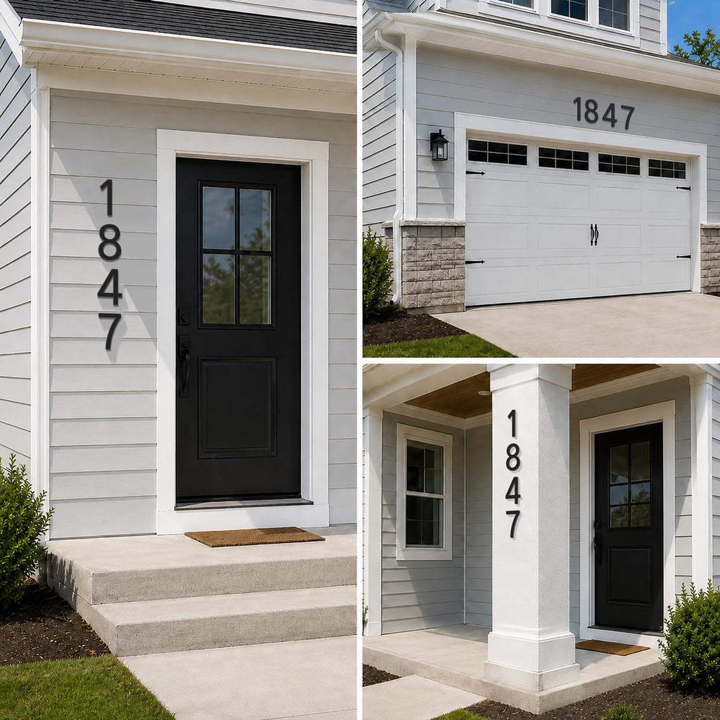 10 Inch Black House Numbers for Outside, Large Address Numbers
