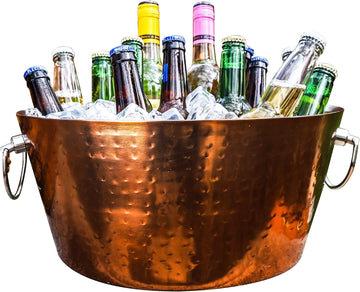 Insulated Stainless Steel Beverage Tub & Ice Bucket, Rose, 12Qt