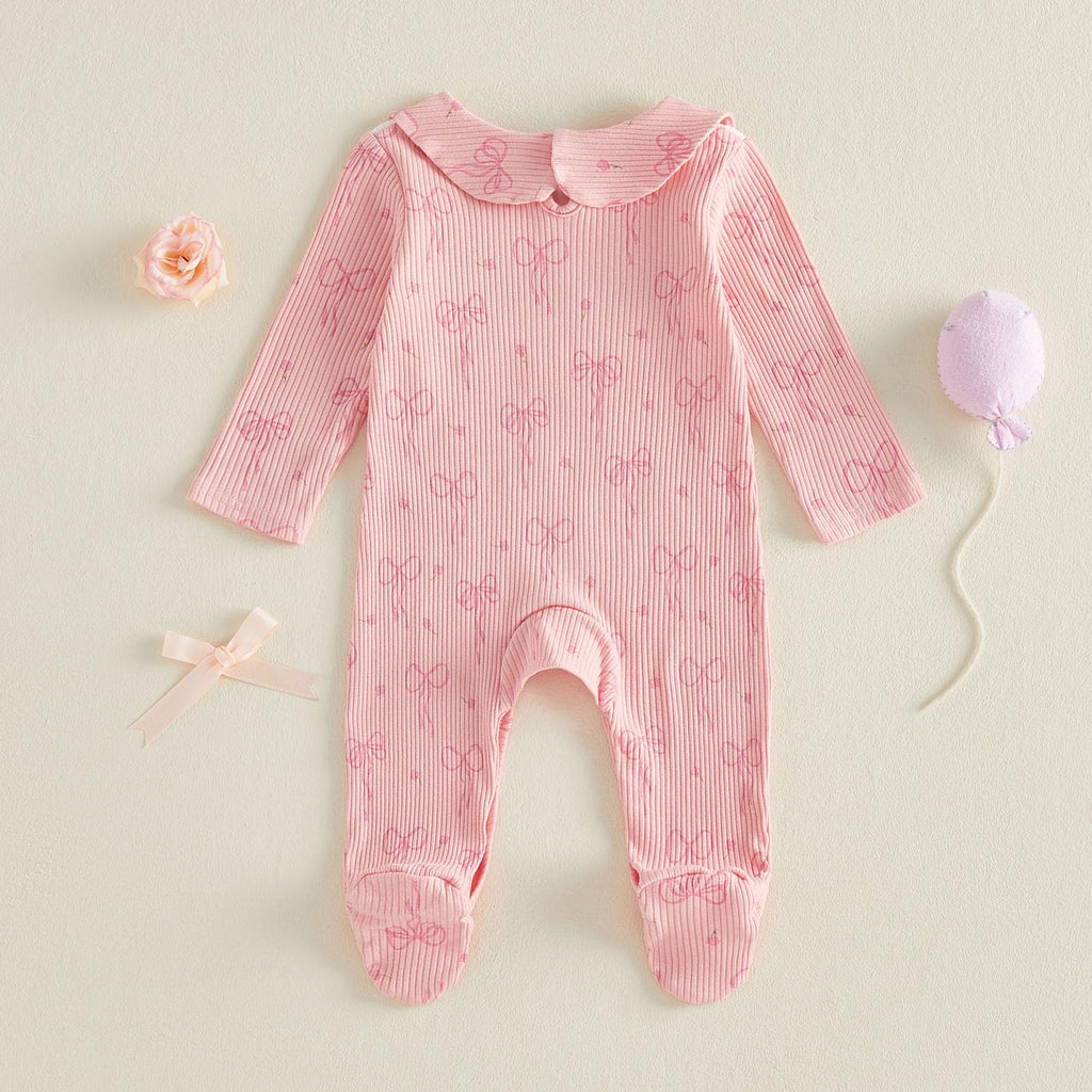 Newborn Baby Outfits Little Sister Romper Cute Onesie Jumpsuit Going Coming Home Outfit Fall Winter Clothes (Ribbed