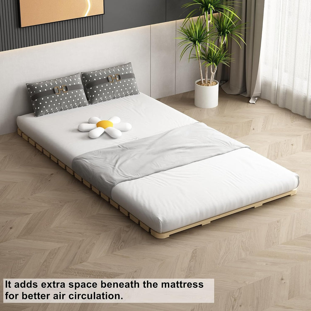 Foldable Floor Bed Frame for Japanese Futon Mattress