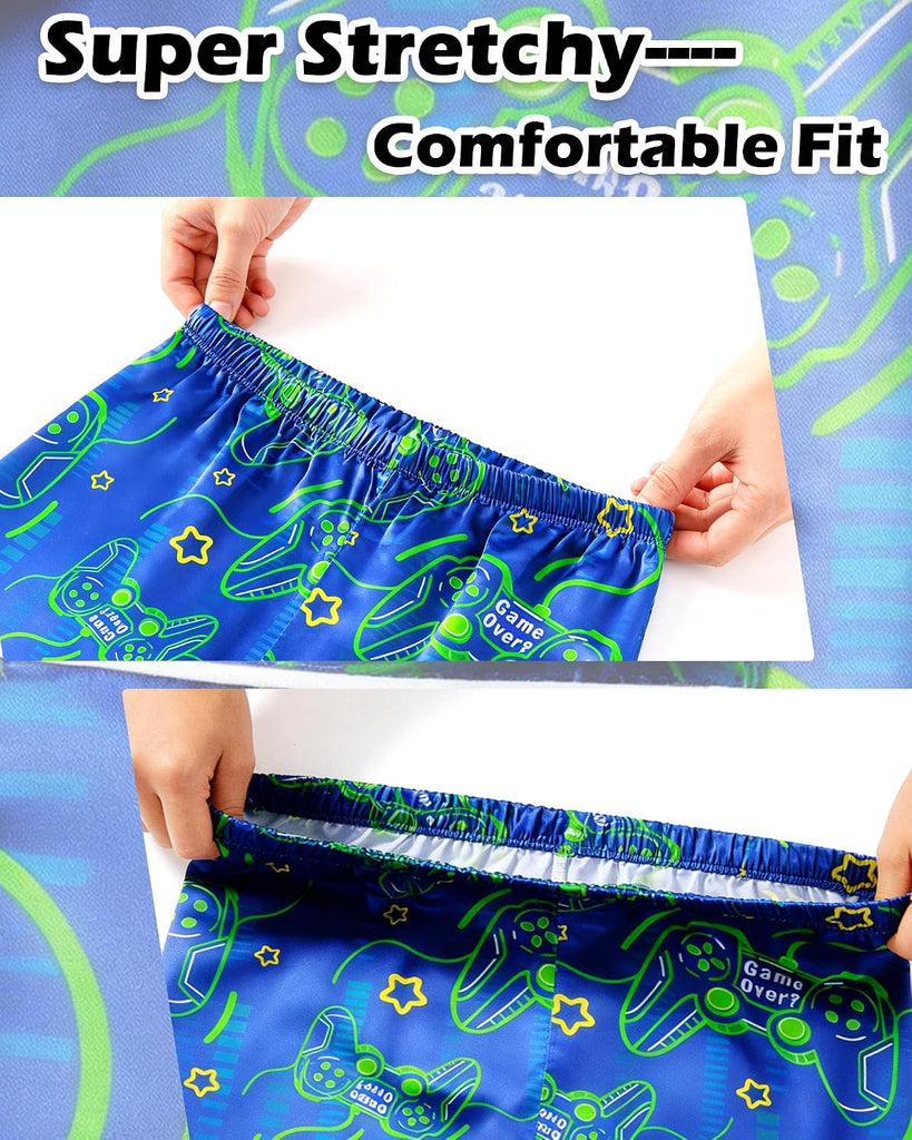 Boys Pajamas Silky Satin Big Boys PJs Set 2 Piece Sleepwear Button Down Kids Jammies Loungewear Clothes