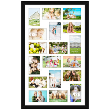 18x30 Collage Frame For 18 4x6 Photos Black