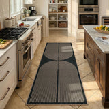 Enfys Modern Rainbow Hallway Runner Rug, 2x6 Washable Easy Jute Rugs for Entryway Kitchen Farmhouse 