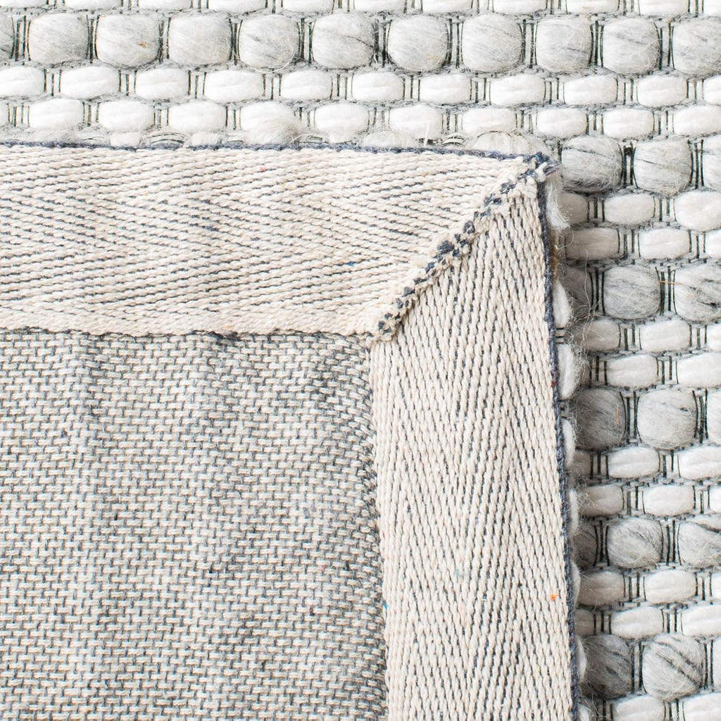 Marbella Area Rug - 9' x 12', Light Grey & Ivory, Flat Weave Wool Design