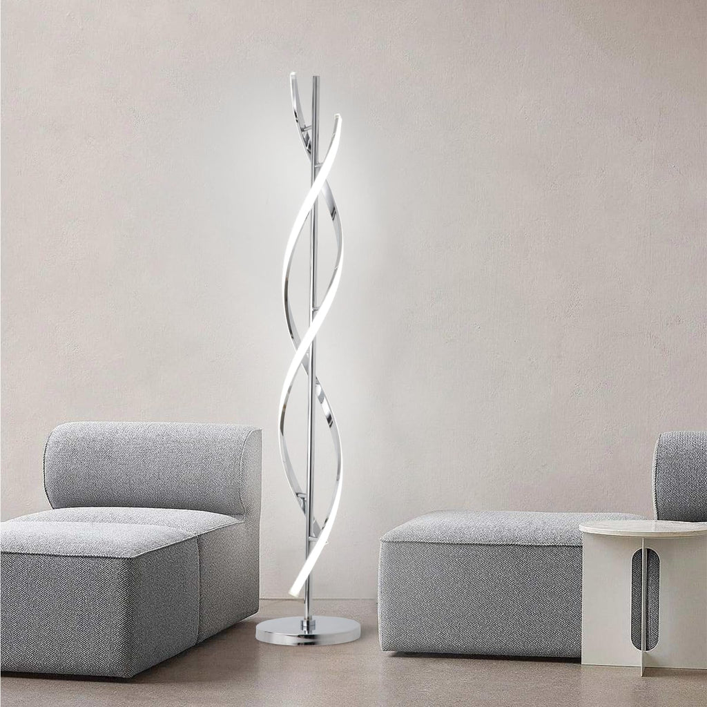 40W LED Modern Floor Lamp Remote Control Dimmable Spiral Floor Lamp Indoor Tall Lamp Floor Lamps s Family Rooms