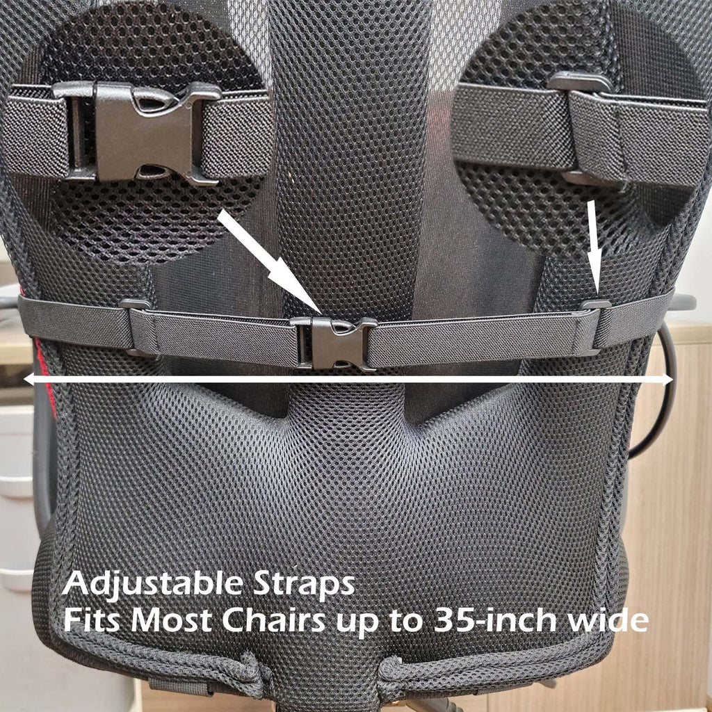 2Pack Inflatable Lumbar Support Pillow Chair and Car Seat, Back Support Cushion with Air Pump for Reducing Lower Back