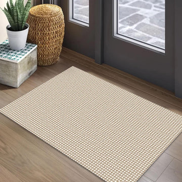 Woven Area Rug 2x3 Ft Washable Rugs for Entryway Braided Non Slip Throw Rugs Door Mat Indoor Outdoor