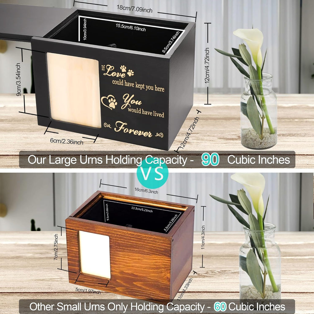 Pet Memorial Urns for Dogs or Cats Ashes with Photo Frame