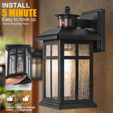 Motion Sensor Outdoor Wall Lights 2 Packs- Updated Dusk to Dawn Outdoor Lighting