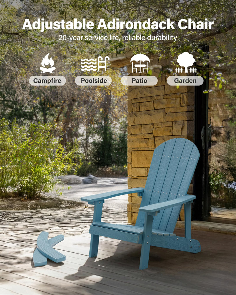 Adirondack Rocking Chair, All-Weather Resistant, Blue