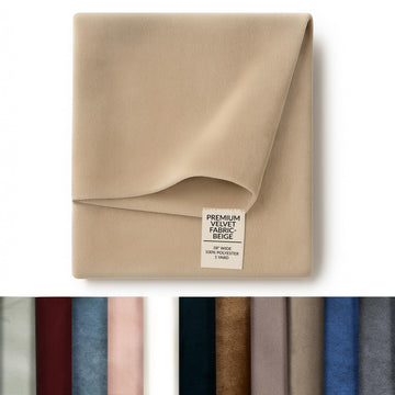 58-Inch Wide Premium Velvet Material Fabric for Drapery, Upholstery, and Bedding, 100 Percent Polyester Velvet Cloth