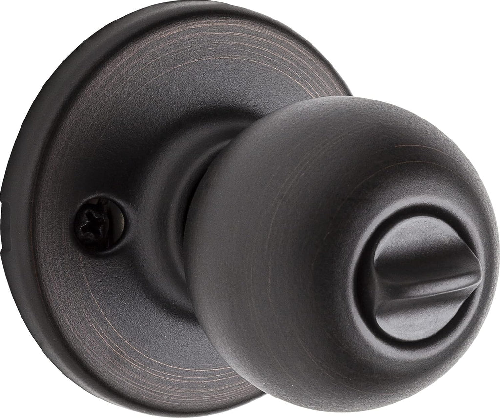 Polo Entry Door Knob with Lock and Key, Secure Keyed Handle Exterior Doorknob, Front Entrance and Bedroom, Venetian