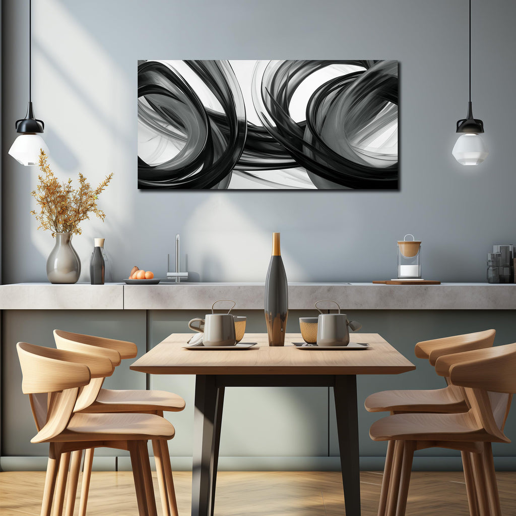Abstract Canvas Wall Art Bedroom Black and White Wall Decor