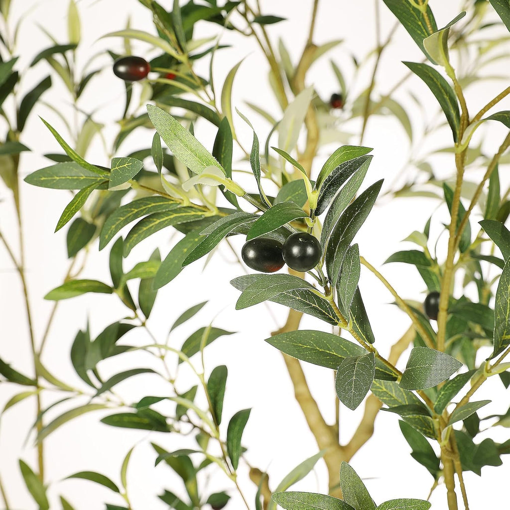 Artificial Olive Tree 7FT with Lifelike Trunk & Realistic Olives