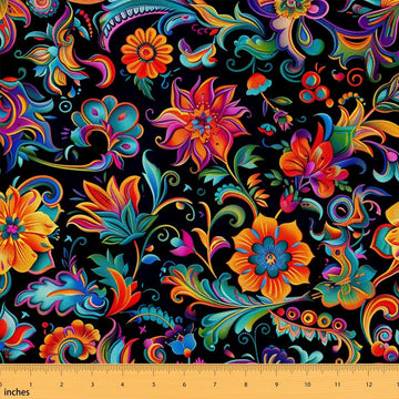 Baroque Boho Floral Fabric by The Yard Soft 2 Yards