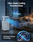 8,000 BTU Portable Air Conditioner - Cools Up to 350 Sq. Ft., 5-in-1 Portable AC Unit for Rooms with Remote Control