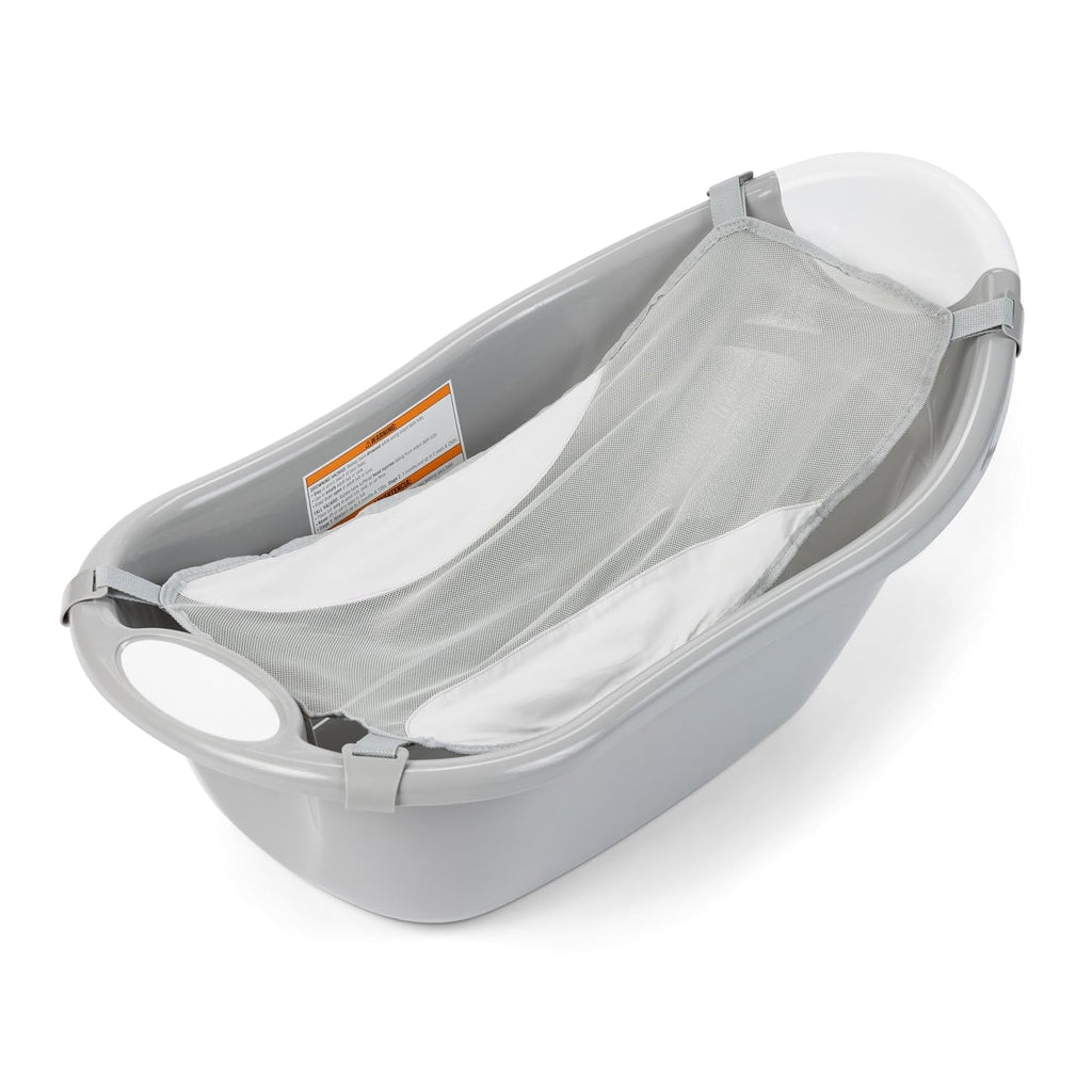 Baby Basics Infant Bath Tub with Air Mesh Sling, Adjustable Baby Bathtub for Newborn to Toddler, Baby Bath Seat